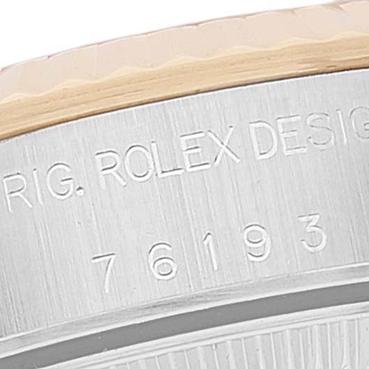 Rolex Oyster Perpetual Silver Dial Steel Yellow Gold Watch 76193 Box Papers