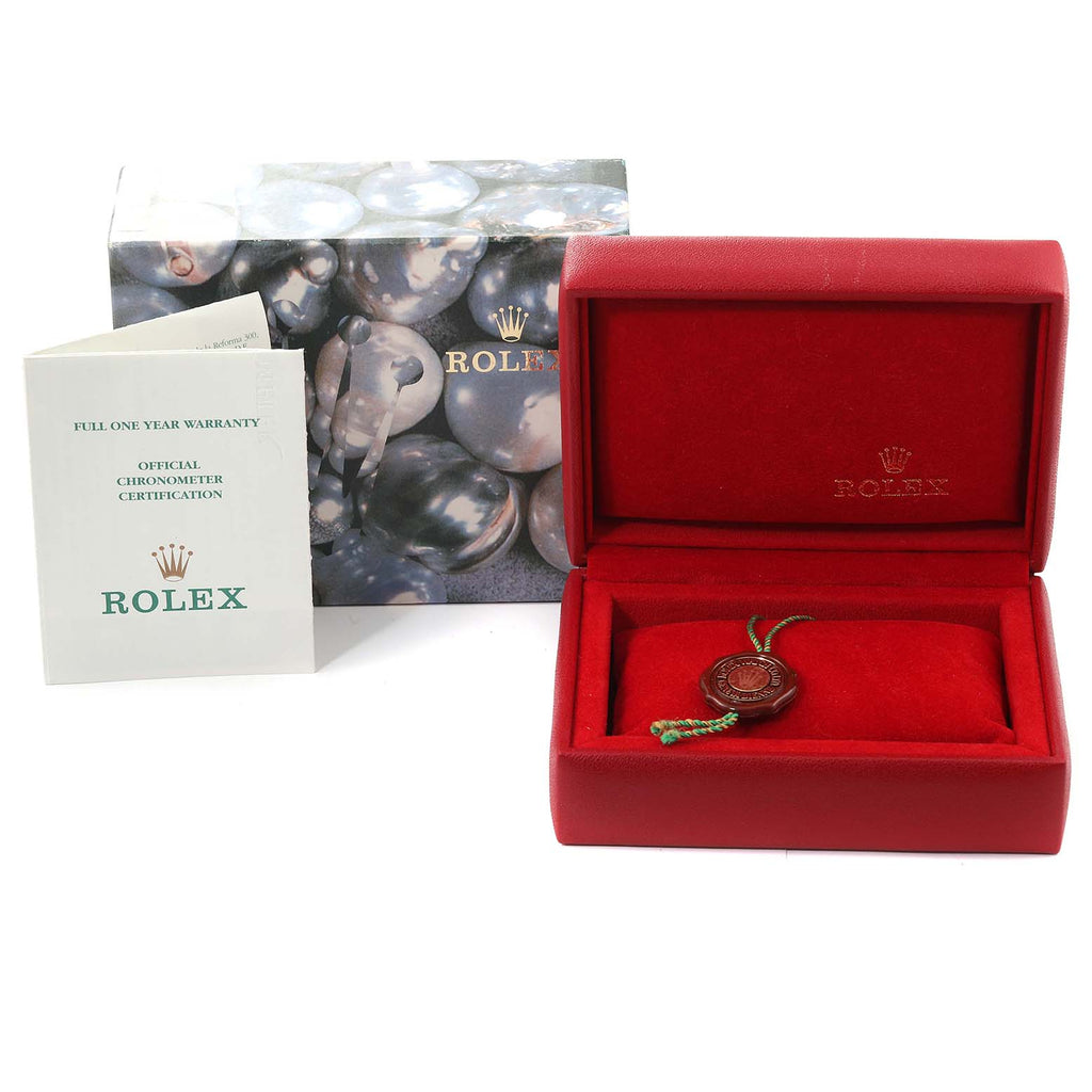 Rolex Oyster Perpetual Silver Dial Steel Yellow Gold Watch 76193 Box Papers