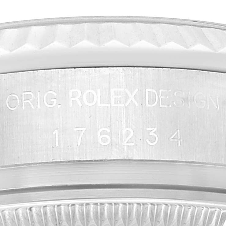 Rolex Oyster Perpetual Steel White Gold Diamond Ladies Watch 176234 Box Card