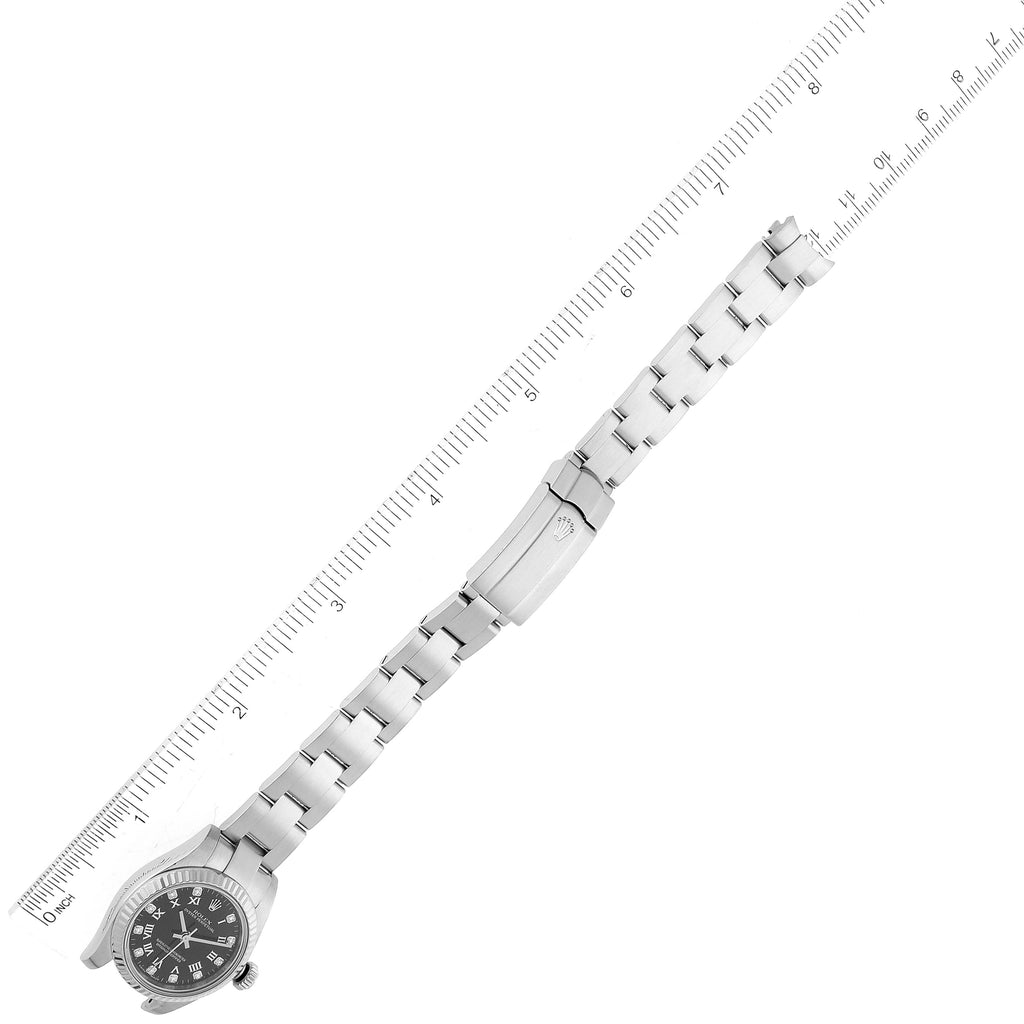 Rolex Oyster Perpetual Steel White Gold Diamond Ladies Watch 176234 Box Card