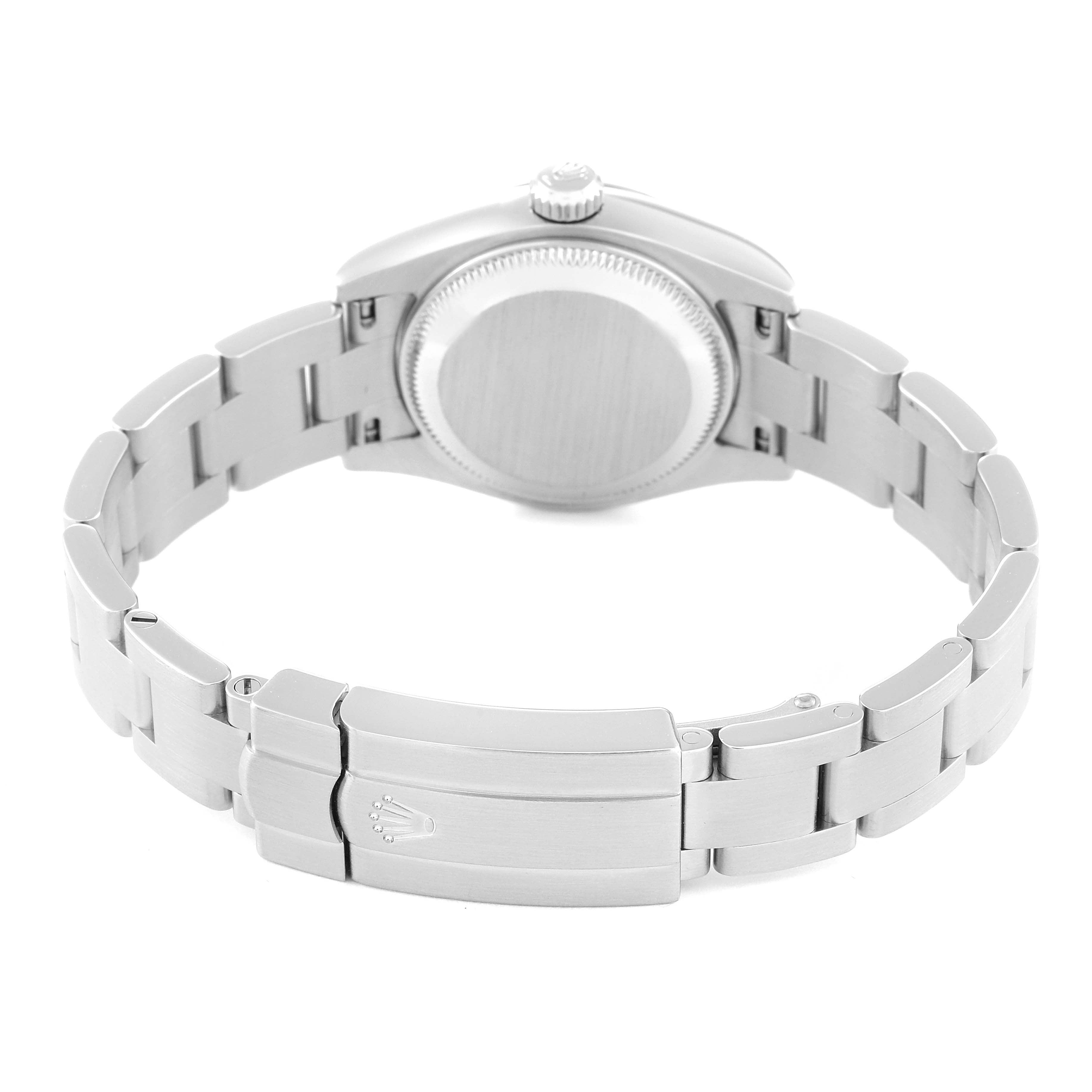 Rolex Oyster Perpetual Steel White Gold Diamond Ladies Watch 176234 Box Card