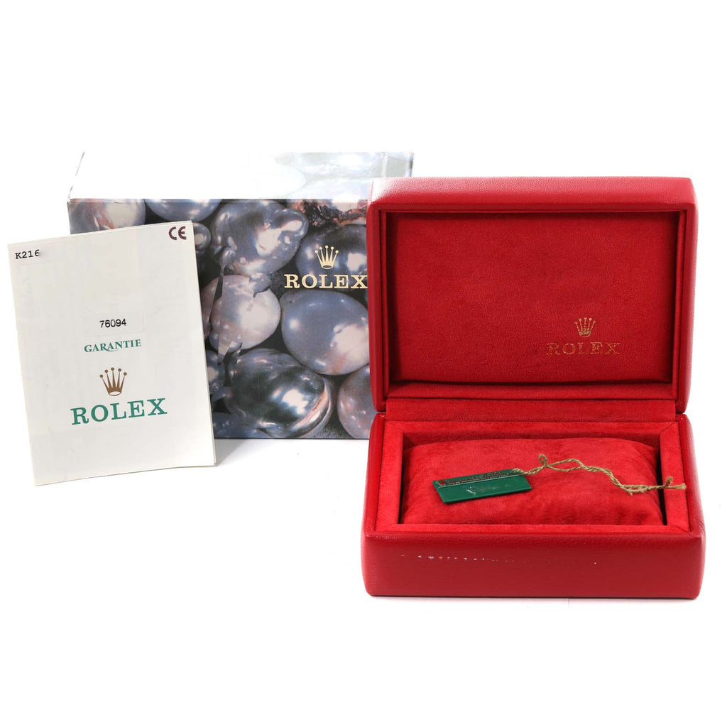 Rolex Oyster Perpetual Steel White Gold Ladies Watch 76094 Box Papers