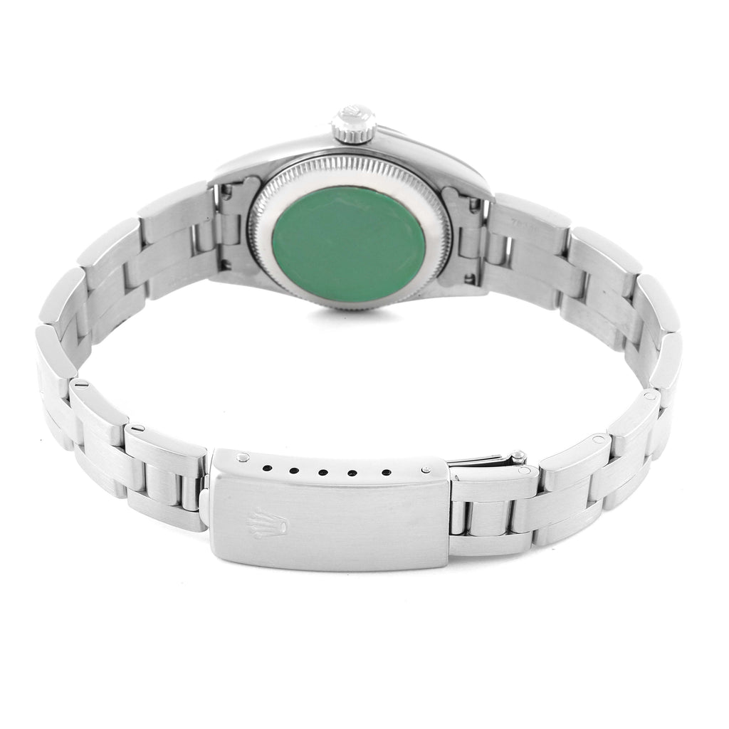 Rolex Oyster Perpetual Steel White Gold Silver Dial Ladies Watch 67194
