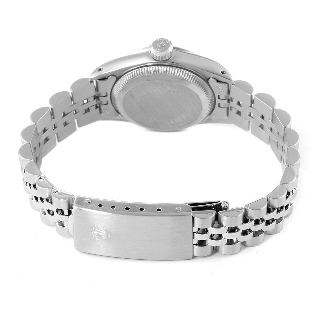Rolex Oyster Perpetual Steel White Gold Silver Dial Ladies Watch 67194 Box