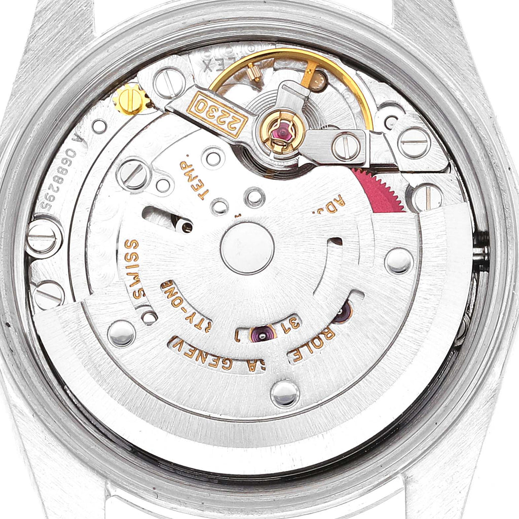 Rolex Oyster Perpetual Steel White Gold Silver Dial Ladies Watch 76094 Papers