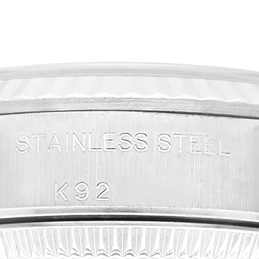 Rolex Oyster Perpetual Steel White Gold Silver Dial Ladies Watch 76094 Papers