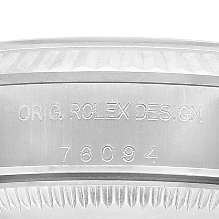 Rolex Oyster Perpetual Steel White Gold Silver Dial Watch 76094