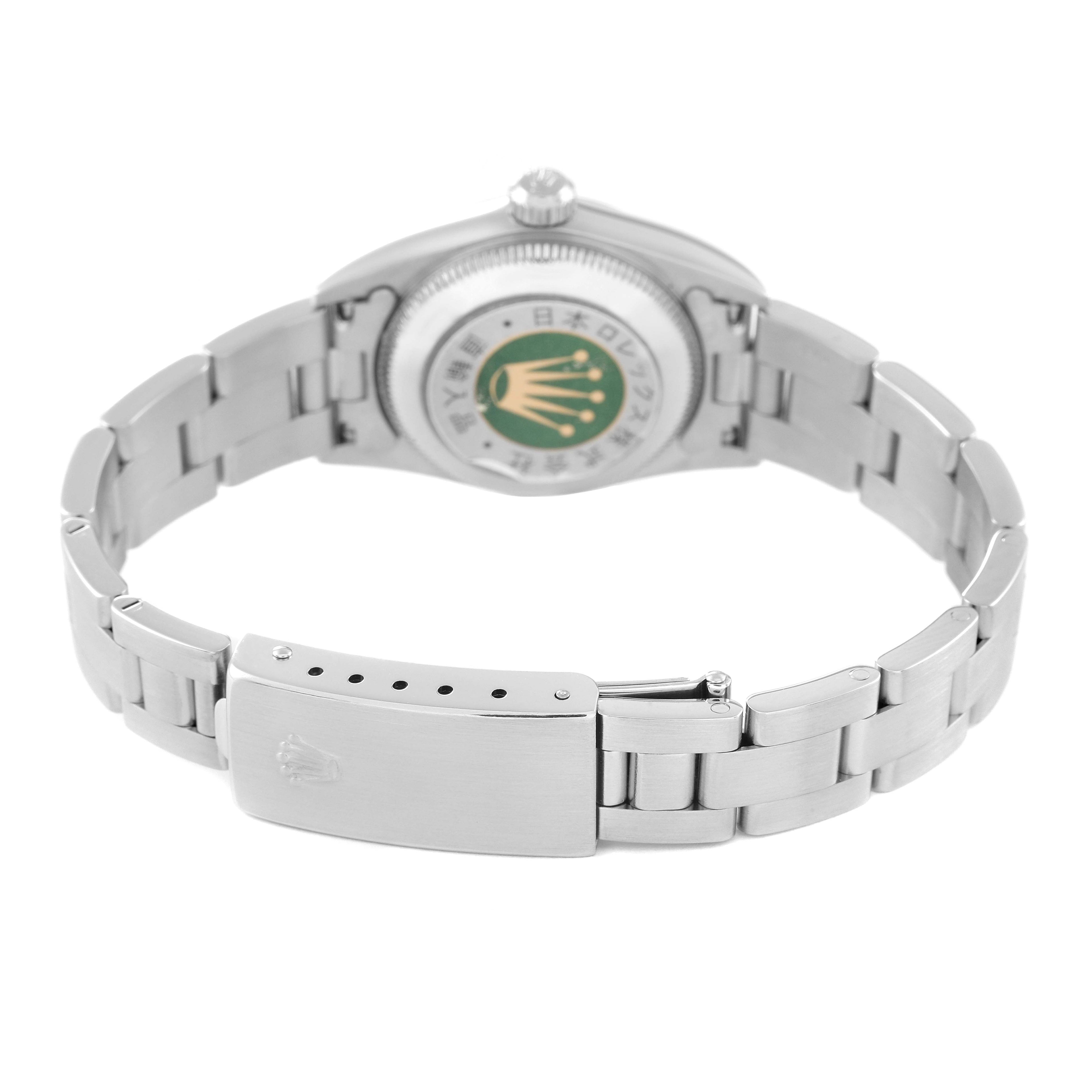 Rolex Oyster Perpetual Steel White Gold Silver Dial Watch 76094