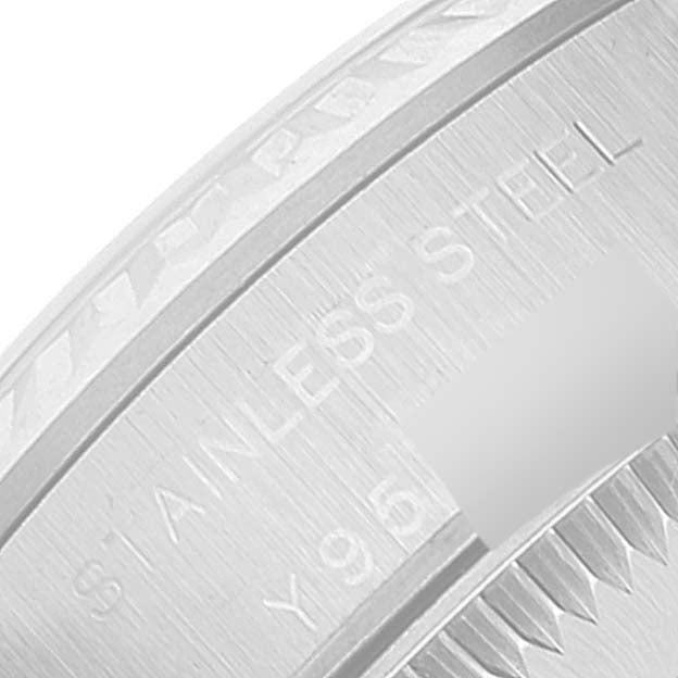 Rolex Oyster Perpetual Steel White Gold Silver Dial Watch 76094 Box Papers