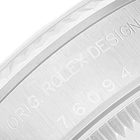 Rolex Oyster Perpetual Steel White Gold Silver Dial Watch 76094 Box Papers
