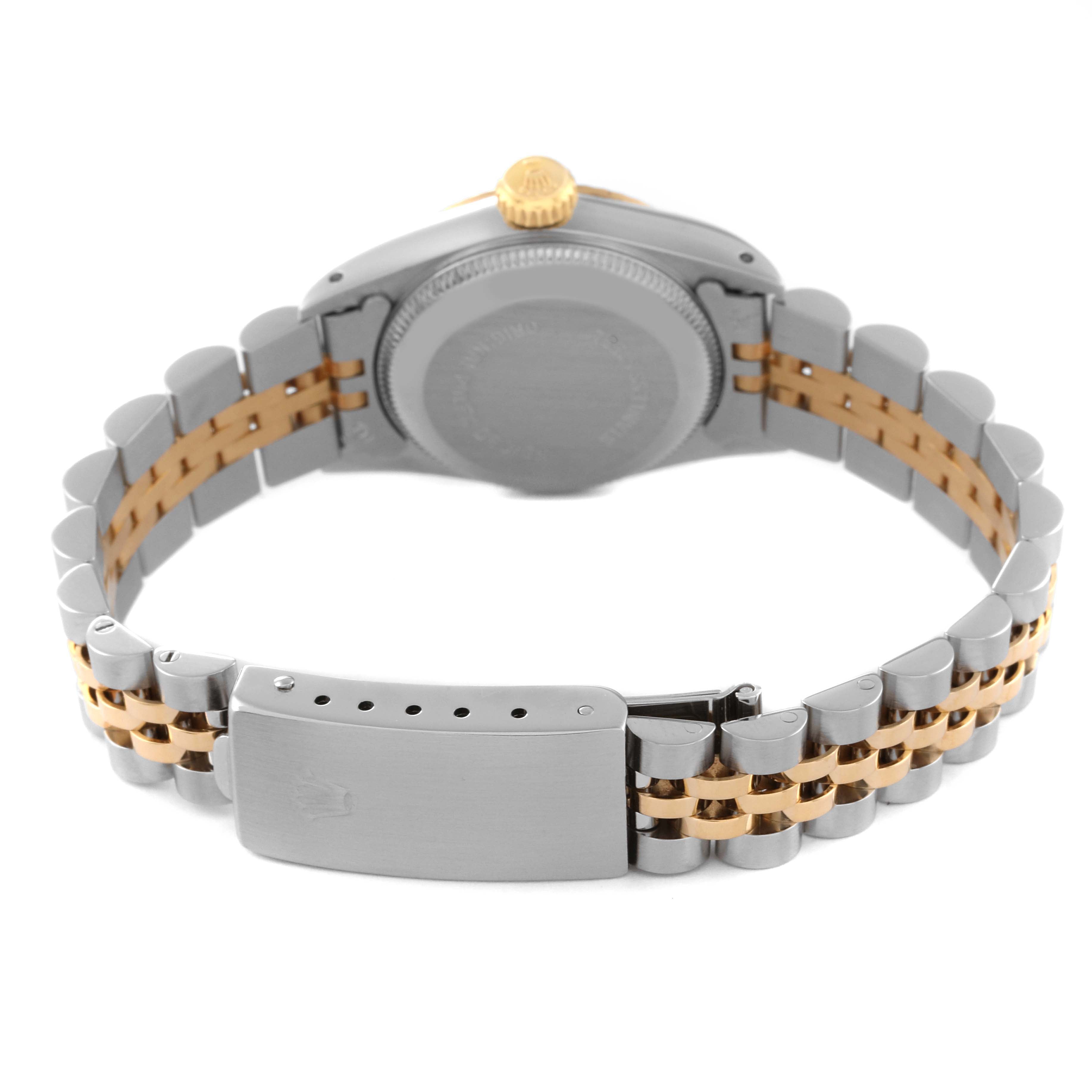 Rolex Oyster Perpetual Steel Yellow Gold Blue Dial Ladies Watch 67193
