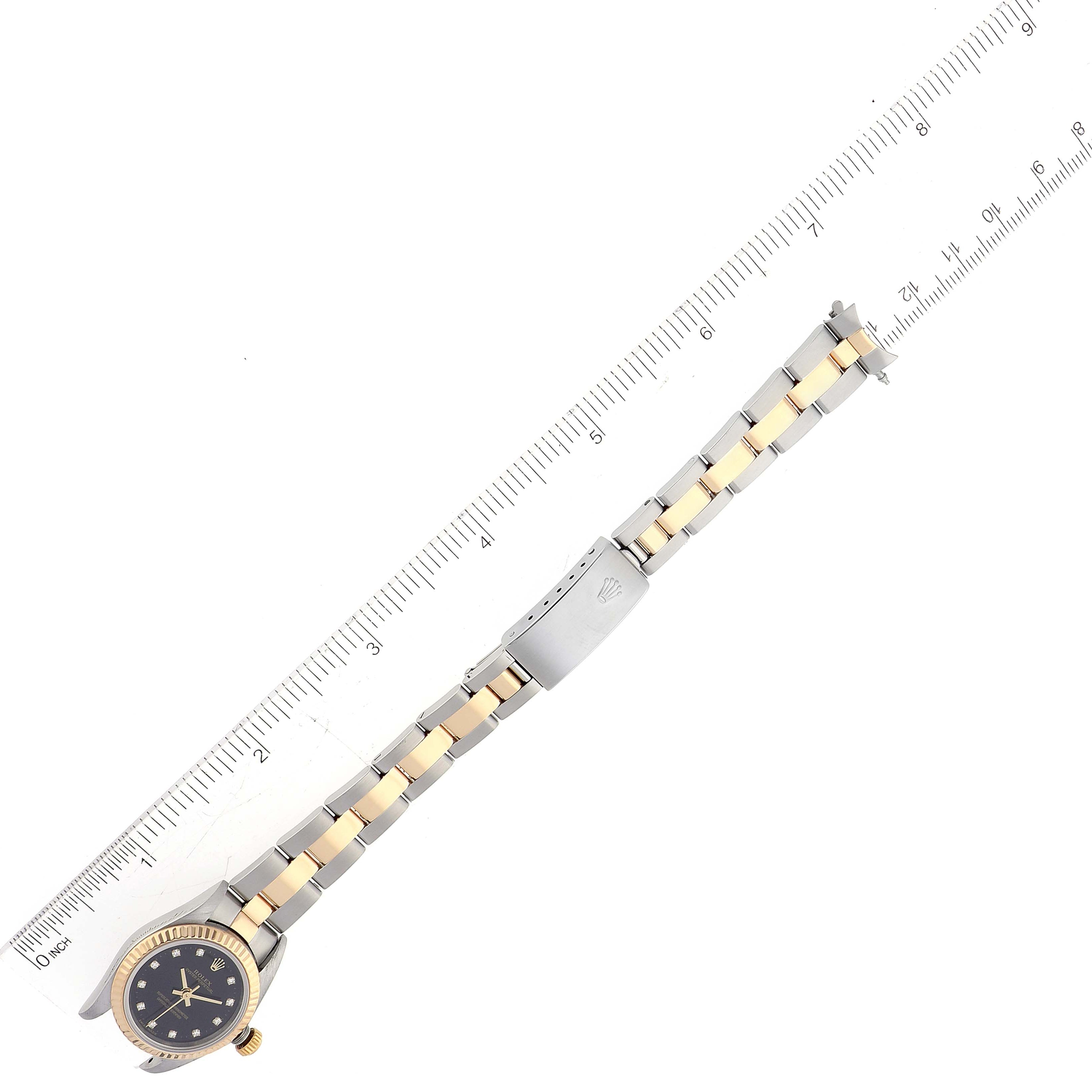Rolex Oyster Perpetual Steel Yellow Gold Diamond Ladies Watch 76193