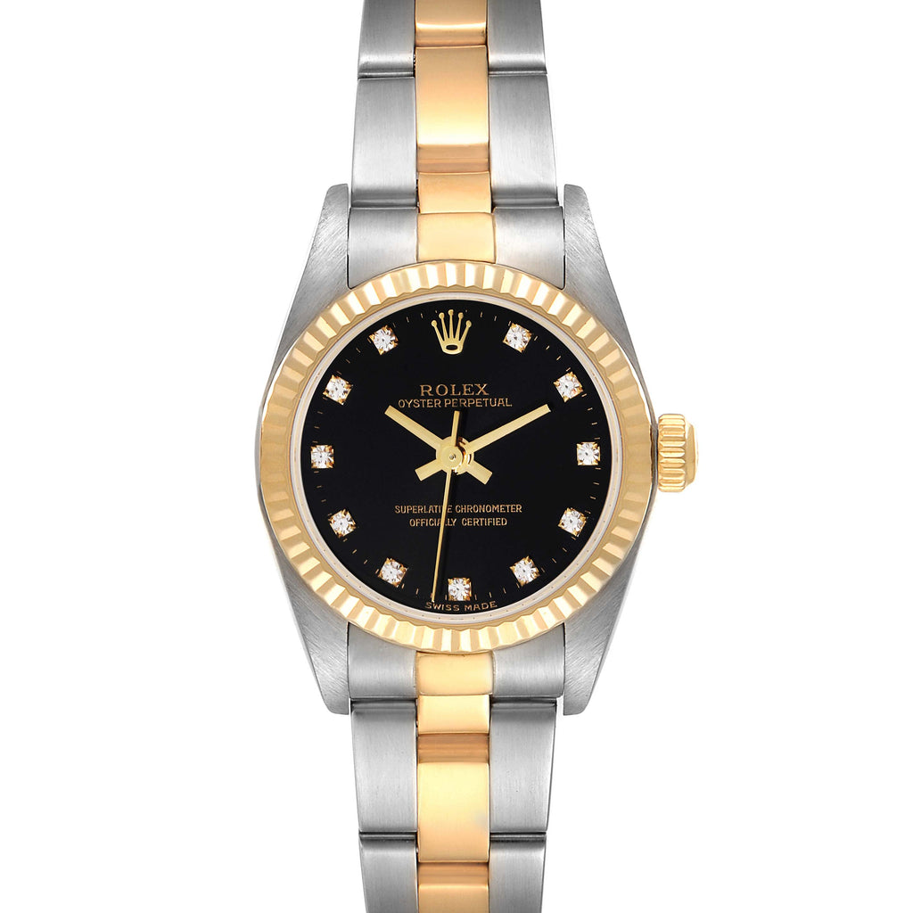 Rolex Oyster Perpetual Steel Yellow Gold Diamond Ladies Watch 76193