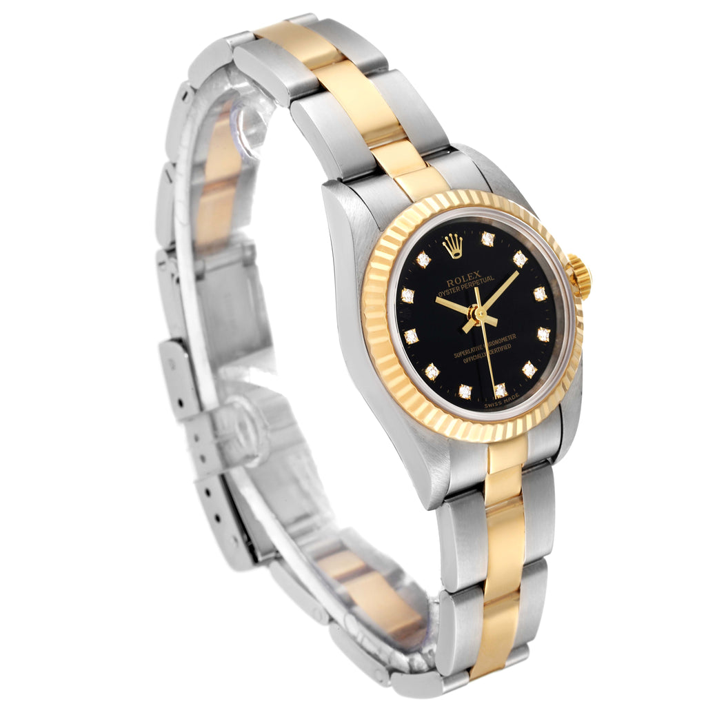 Rolex Oyster Perpetual Steel Yellow Gold Diamond Ladies Watch 76193