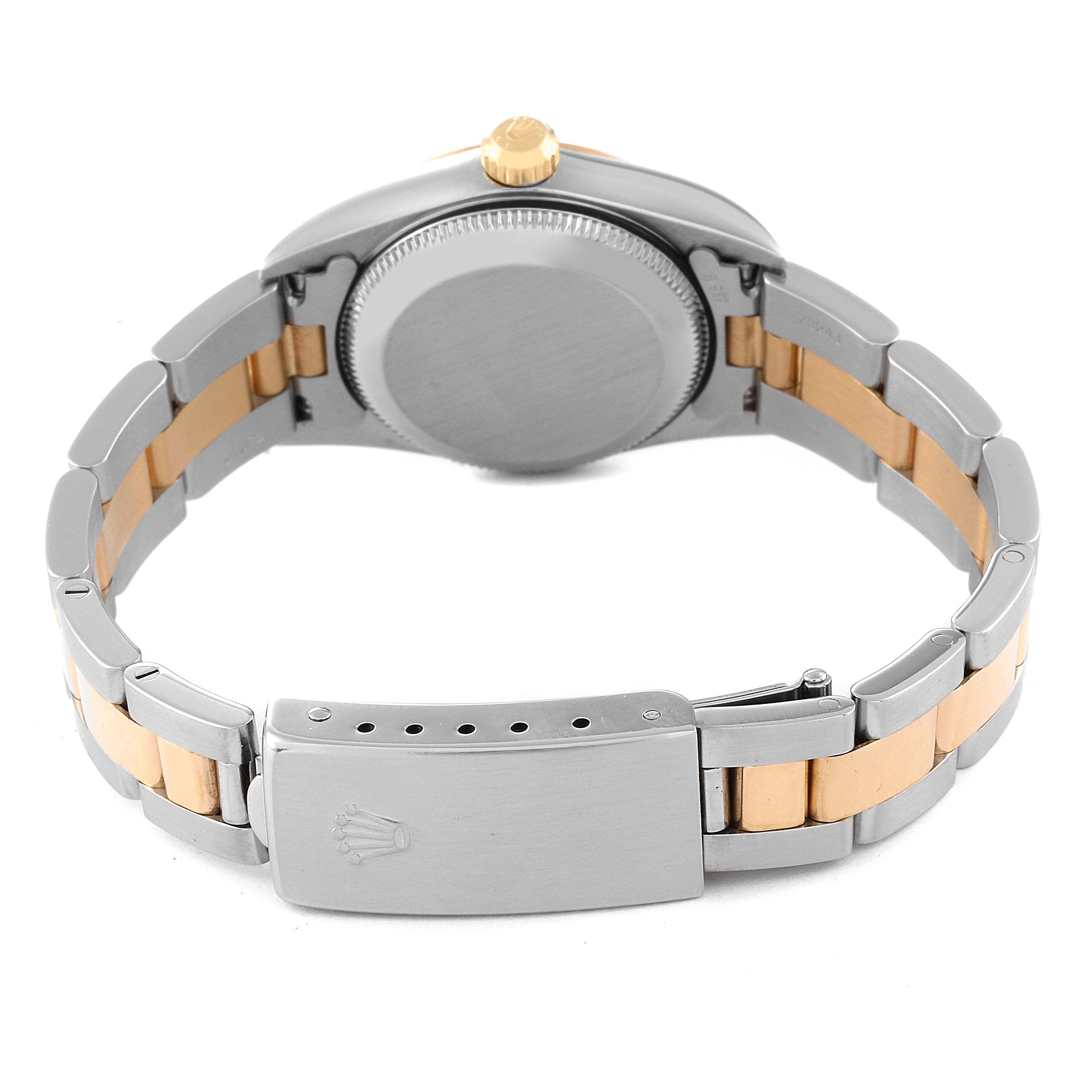 Rolex Oyster Perpetual Steel Yellow Gold Diamond Ladies Watch 76193 Box Papers
