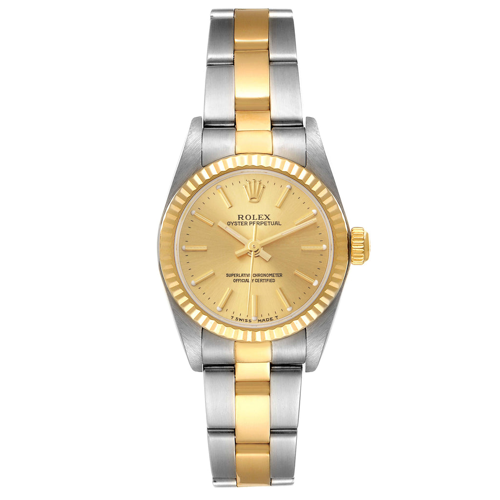 Rolex Oyster Perpetual Steel Yellow Gold Ladies Watch 76193 Unworn NOS
