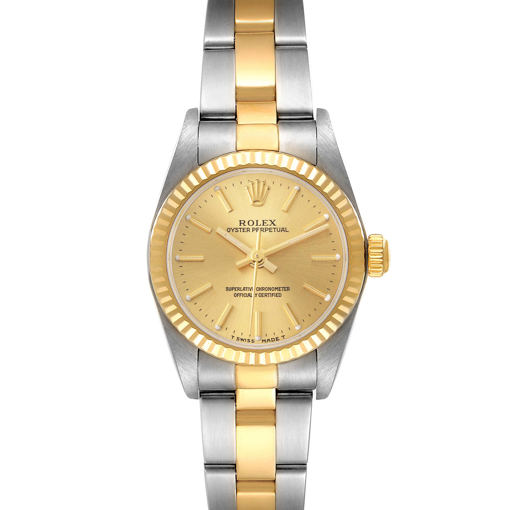 Rolex Oyster Perpetual Steel Yellow Gold Ladies Watch 76193 Unworn NOS