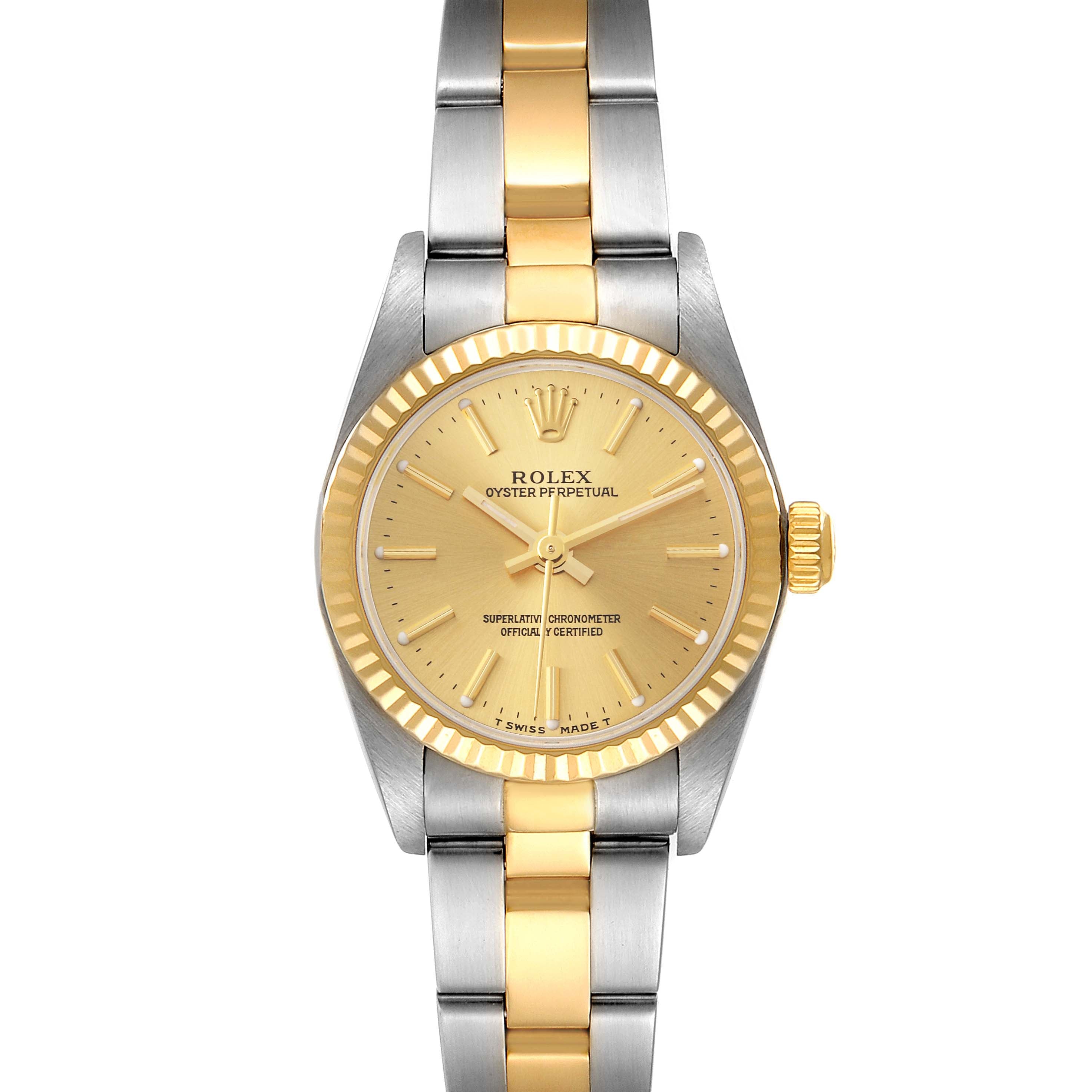 Rolex Oyster Perpetual Steel Yellow Gold Ladies Watch 76193 Unworn NOS