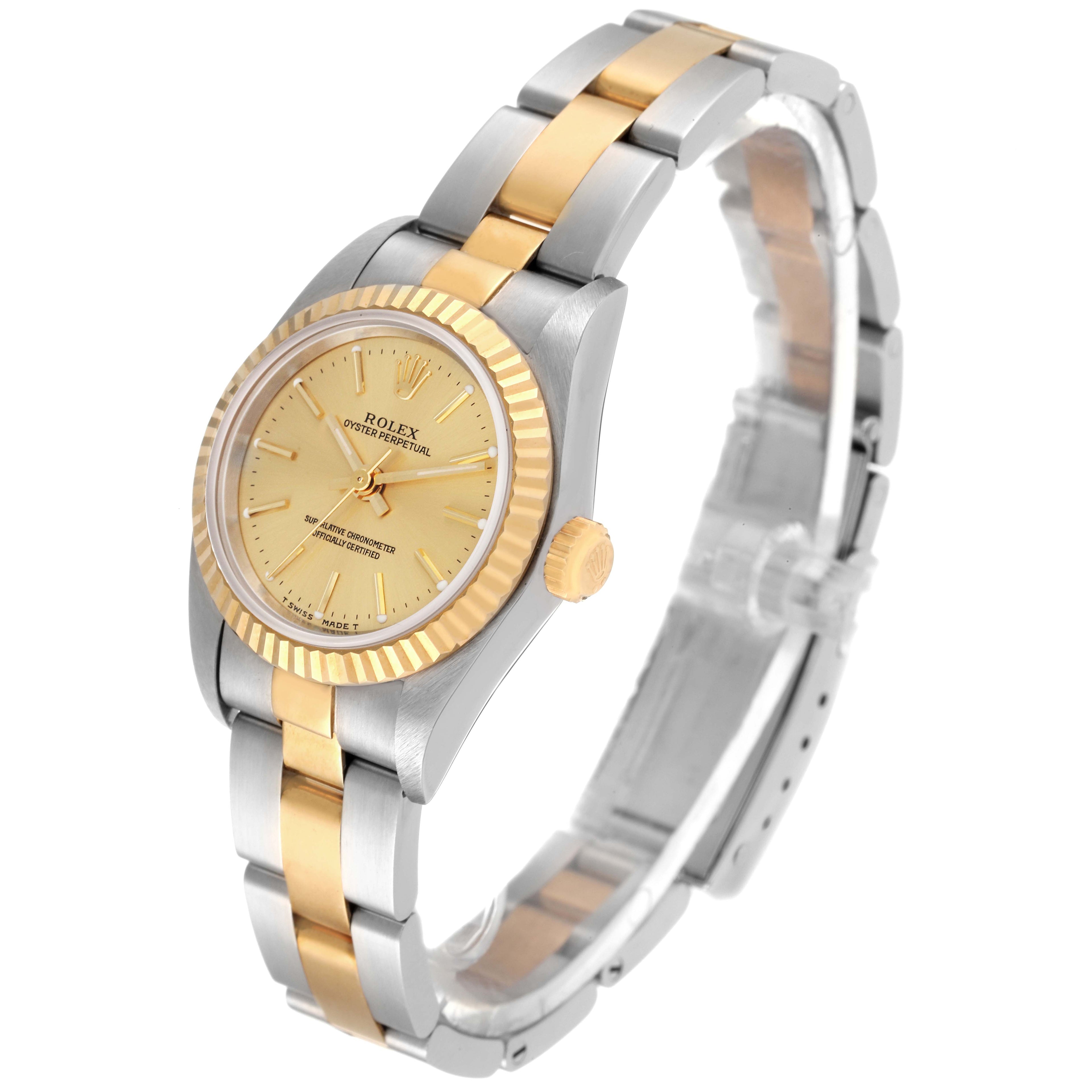Rolex Oyster Perpetual Steel Yellow Gold Ladies Watch 76193 Unworn NOS