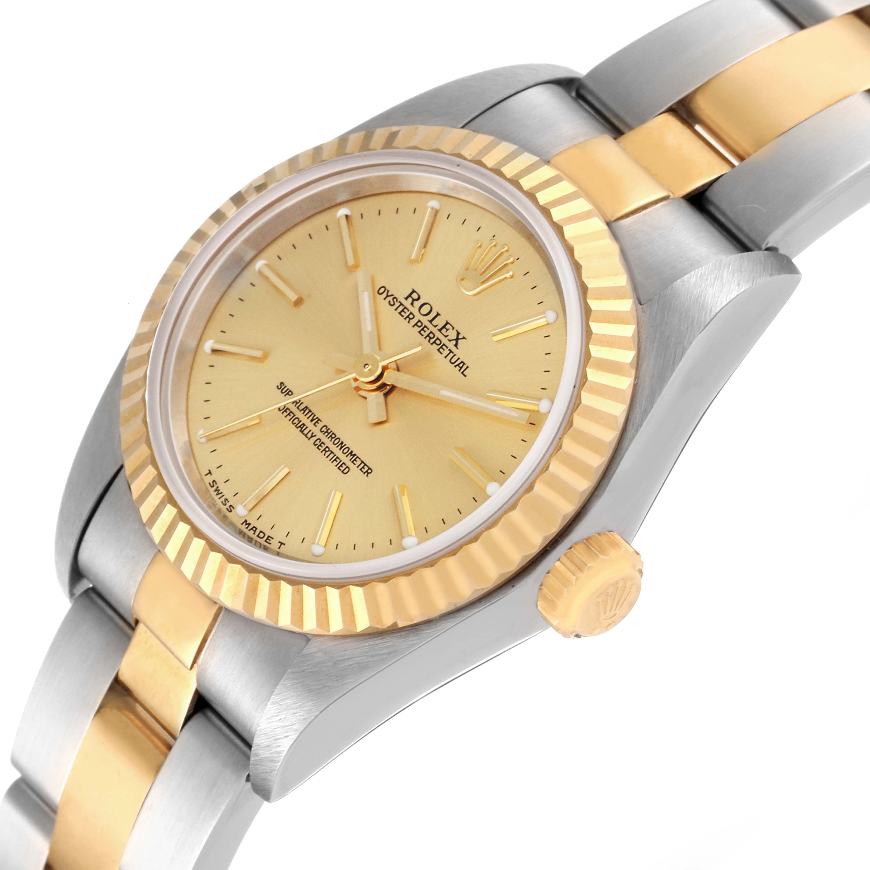 Rolex Oyster Perpetual Steel Yellow Gold Ladies Watch 76193 Unworn NOS