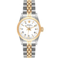 Rolex Oyster Perpetual Steel Yellow Gold White Dial Ladies Watch 67193 Box Paper