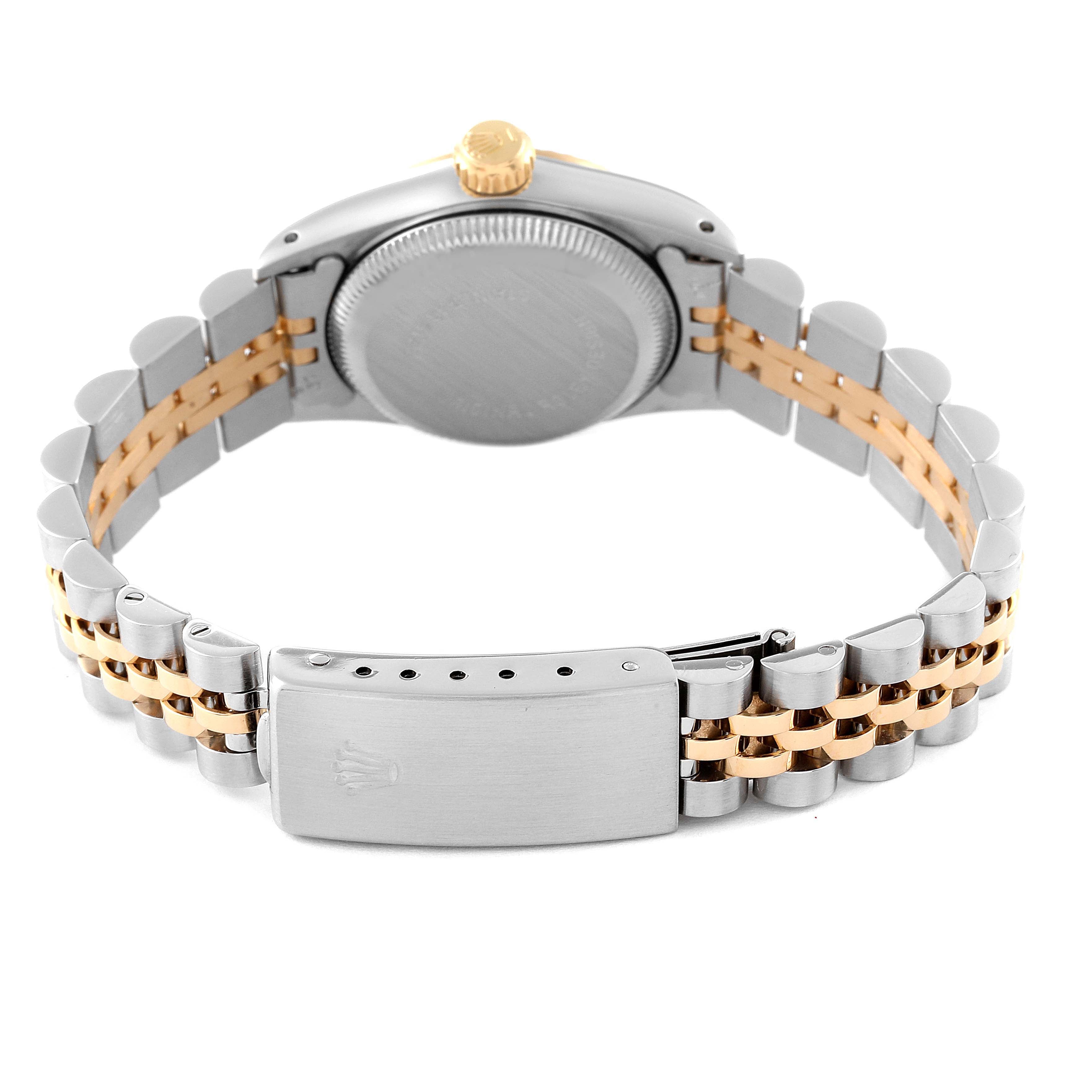 Rolex Oyster Perpetual Steel Yellow Gold White Dial Ladies Watch 67193 Box Paper