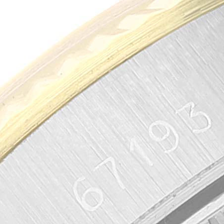 Rolex Oyster Perpetual Steel Yellow Gold White Dial Ladies Watch 67193 Box Paper