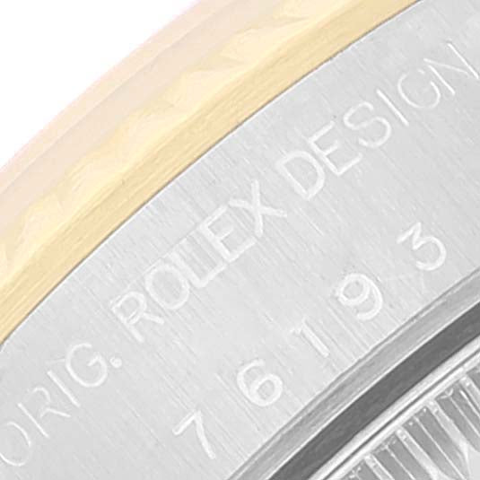 Rolex Oyster Perpetual Steel Yellow Gold White Dial Ladies Watch 76193 Papers