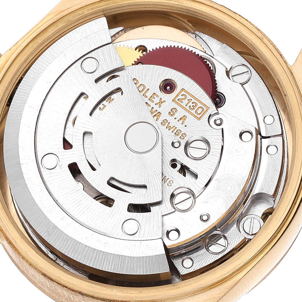 Rolex Oyster Perpetual Yellow Gold Champagne Dial Ladies Watch 67188