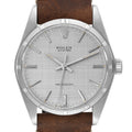 Rolex Oyster Precision Silver Linen Dial Vintage Steel Mens Watch 6427