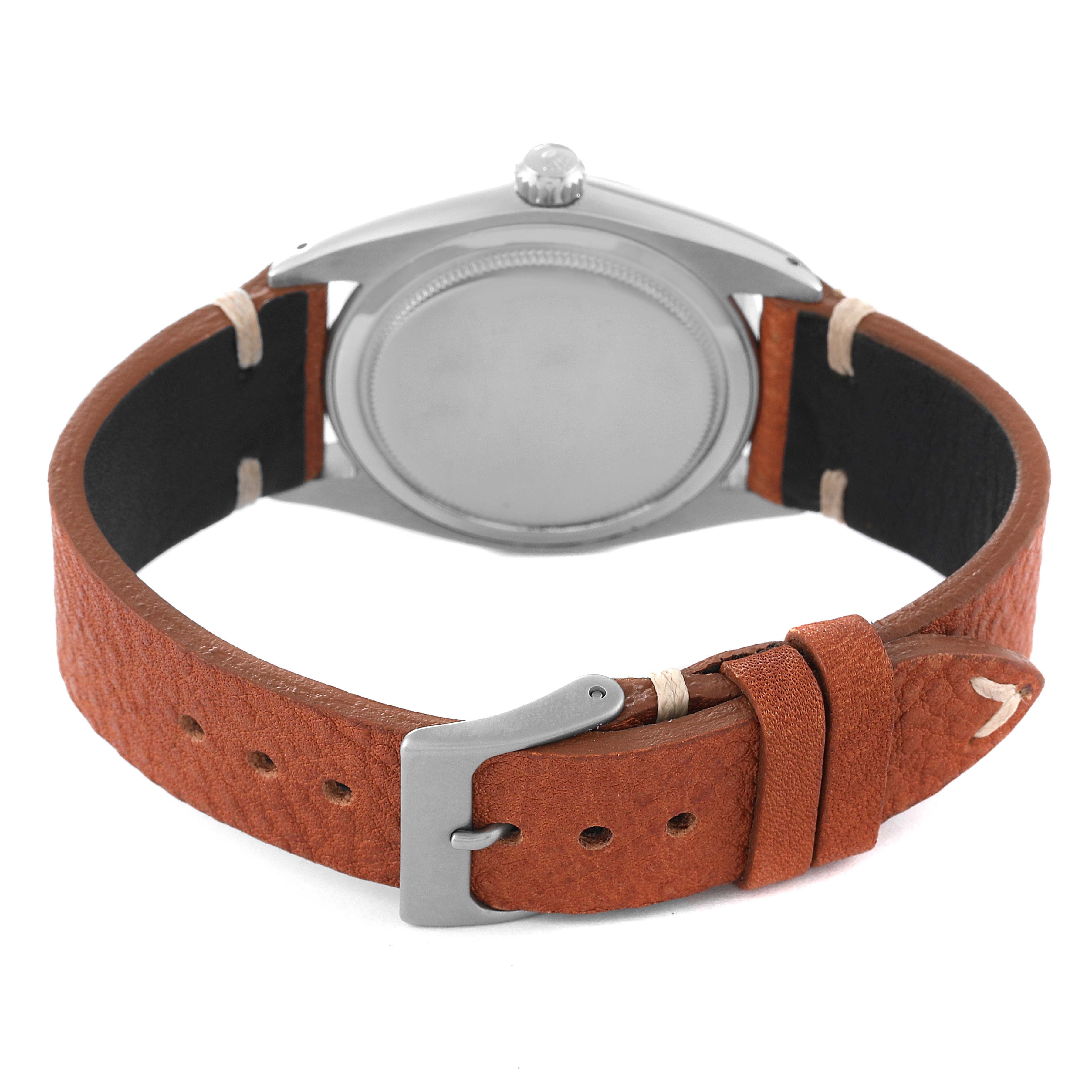 Rolex OysterDate Precision Bronze Dial Vintage Steel Mens Watch 6694