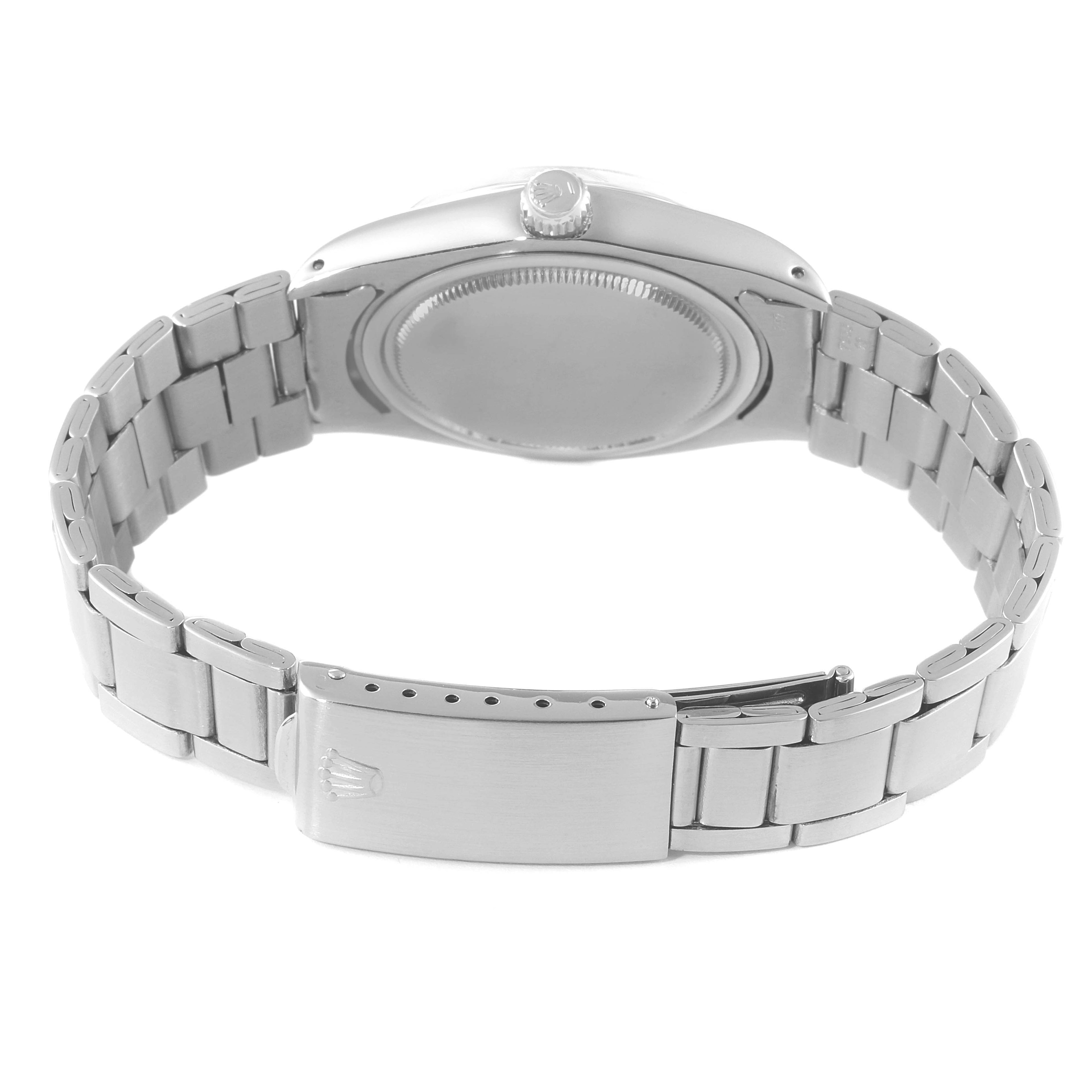 Rolex OysterDate Precision Linen Dial Steel Vintage Mens Watch 6694