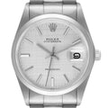 Rolex OysterDate Precision Linen Dial Steel Vintage Mens Watch 6694