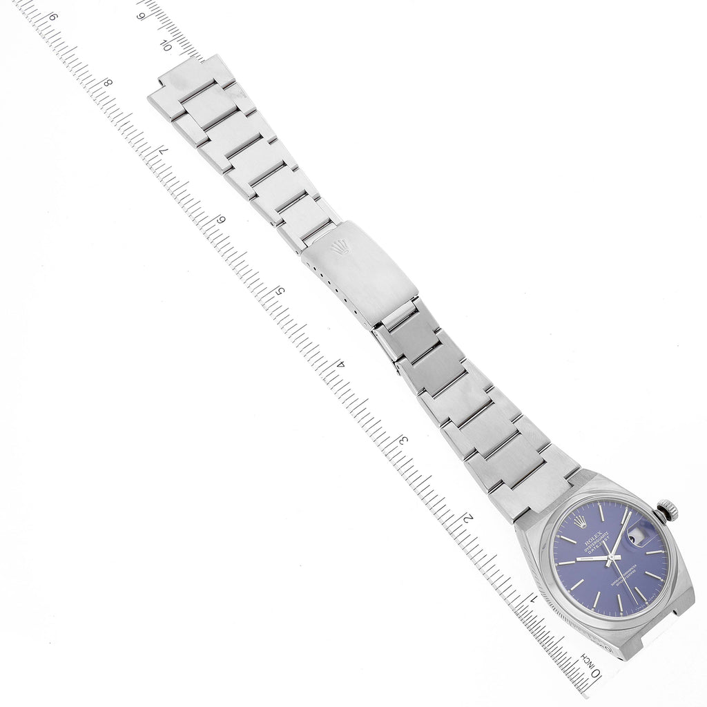 Rolex Oysterquartz Datejust Blue Dial Steel Mens Watch 17000