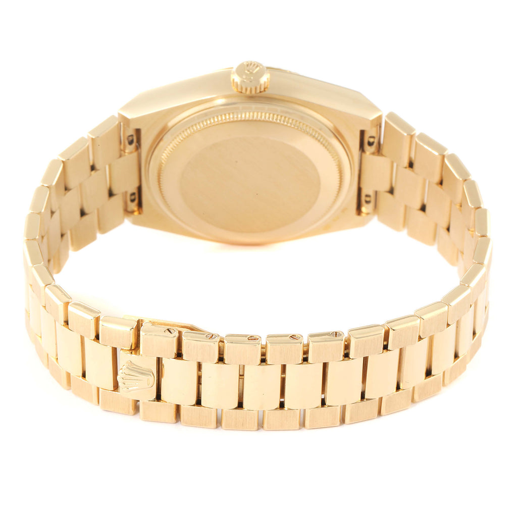 Rolex Oysterquartz President Day-Date Yellow Gold Diamond Rubies Watch 19018