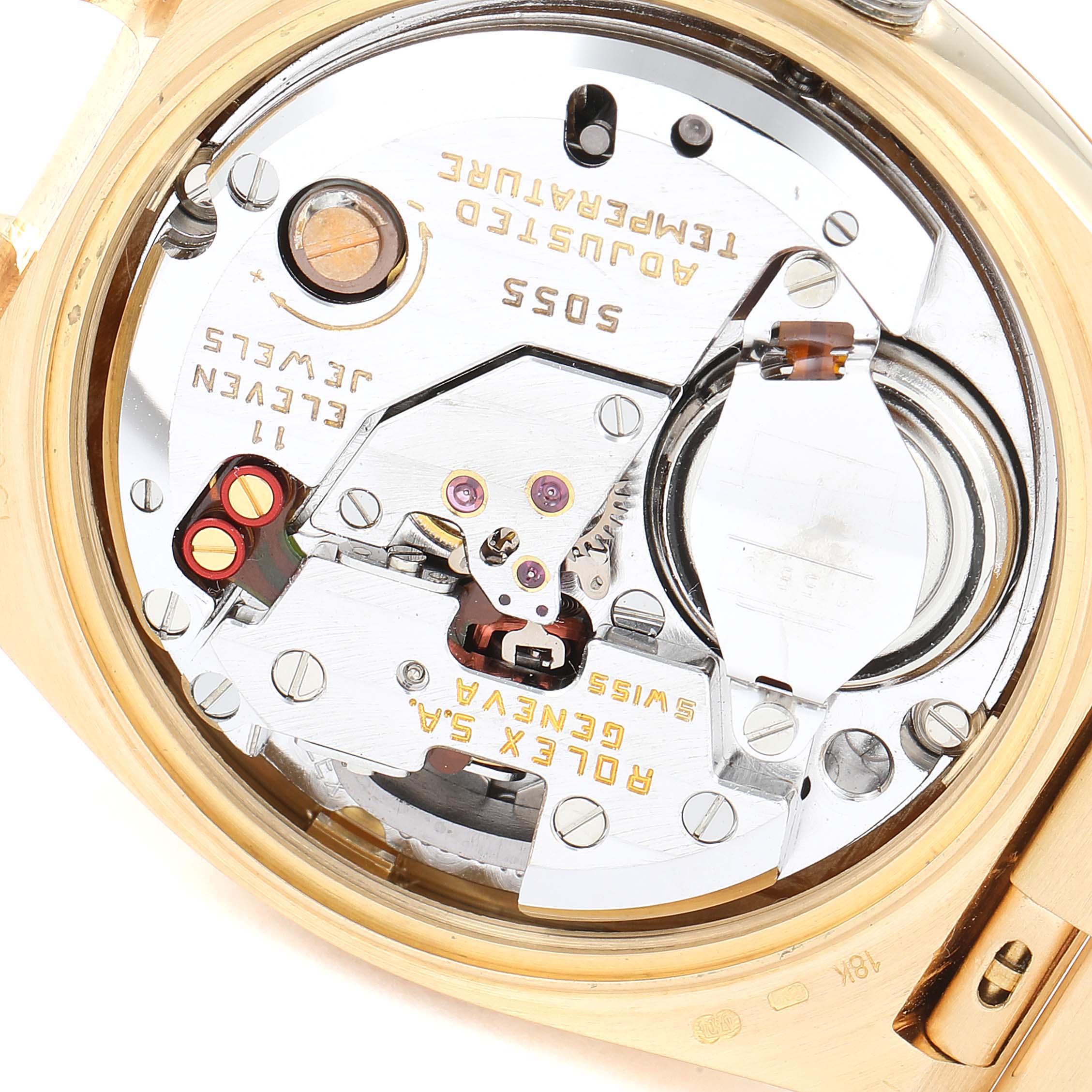 Rolex Oysterquartz President Day-Date Yellow Gold Diamond Rubies Watch 19018