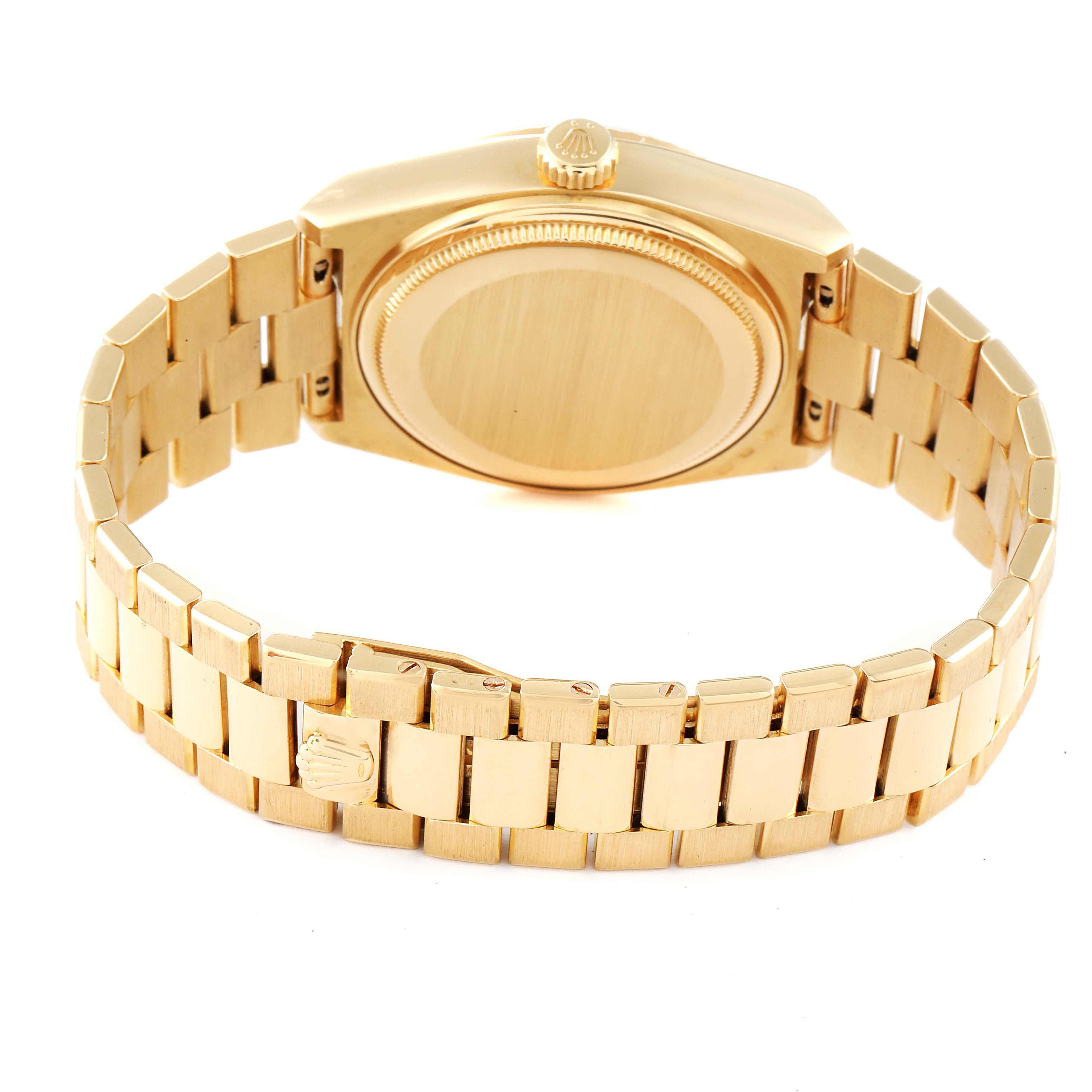 Rolex Oysterquartz President Day-Date Yellow Gold Diamond Watch 19018 Box Papers