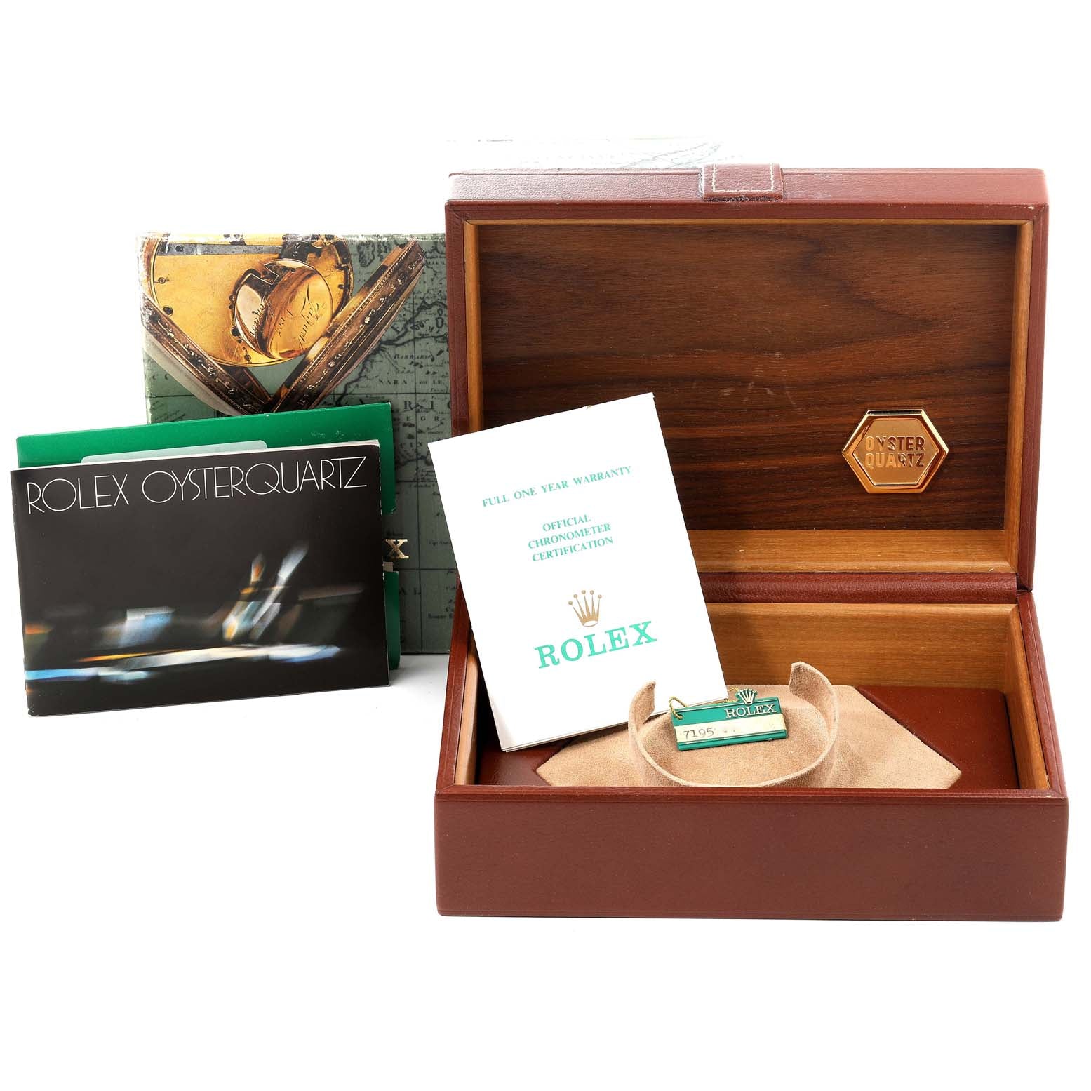 Rolex Oysterquartz President Day-Date Yellow Gold Diamond Watch 19018 Box Papers
