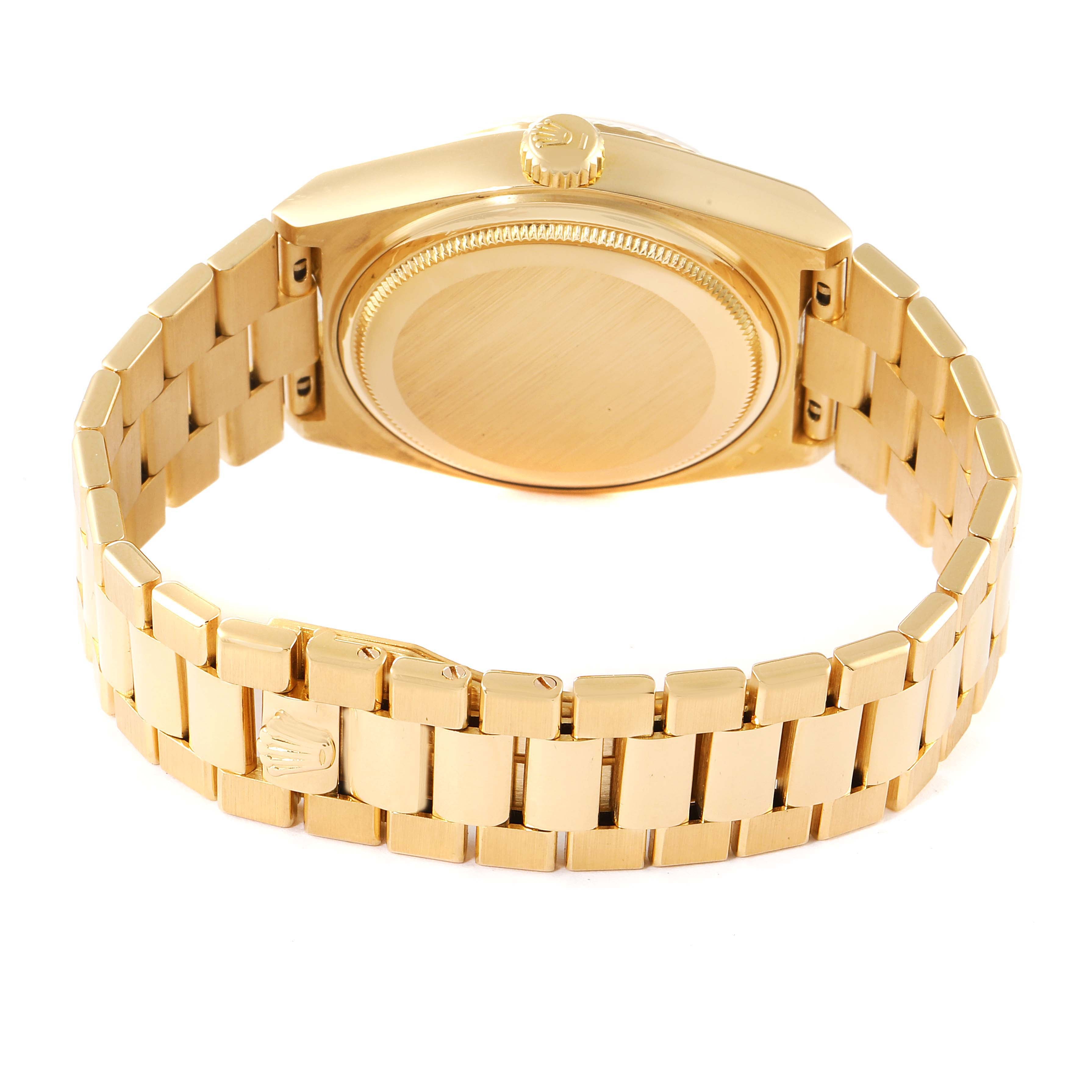 Rolex Oysterquartz President Yellow Gold Champagne Dial Mens Watch 19018