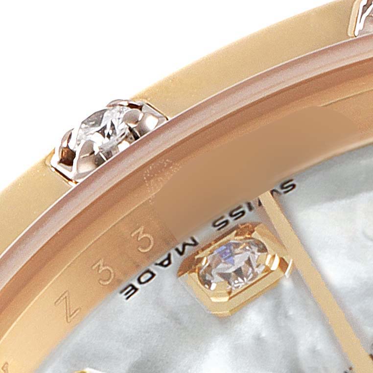 Rolex Pearlmaster Yellow Gold Mother of Pearl Diamond Ladies Watch 80318