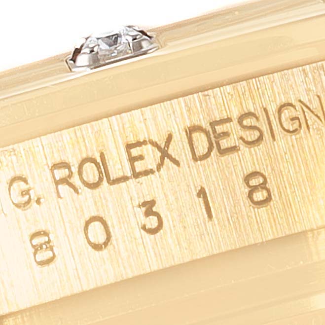 Rolex Pearlmaster Yellow Gold Mother of Pearl Diamond Ladies Watch 80318