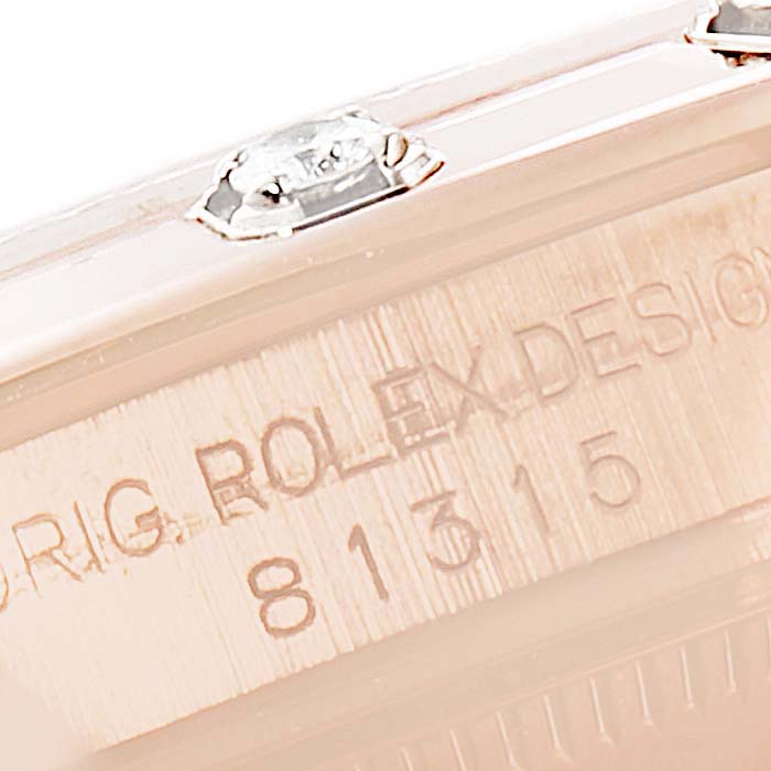 Rolex Pearlmaster 34mm Brown Dial Rose Gold Diamond Ladies Watch 81315
