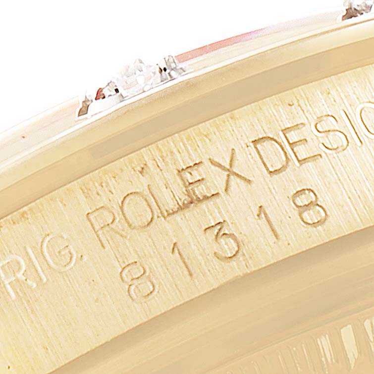 Rolex Pearlmaster 34mm Midsize Yellow Gold MOP Diamond Ladies Watch 81318