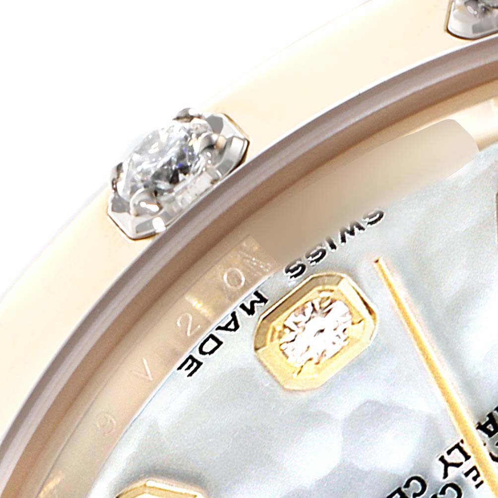 Rolex Pearlmaster 34mm Midsize Yellow Gold MOP Diamond Ladies Watch 81318