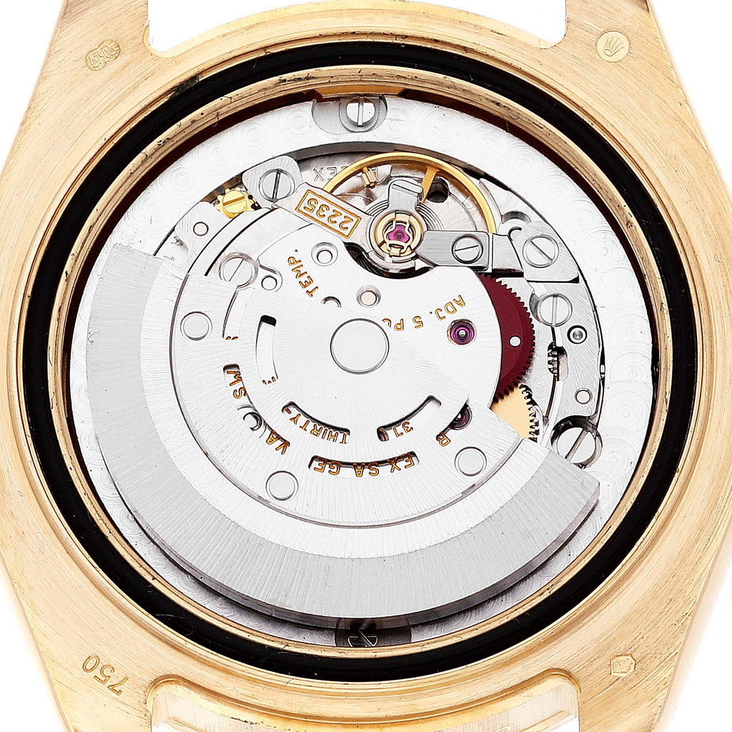 Rolex Pearlmaster 34mm Yellow Gold MOP Diamond Ladies Watch 81158 Box Papers