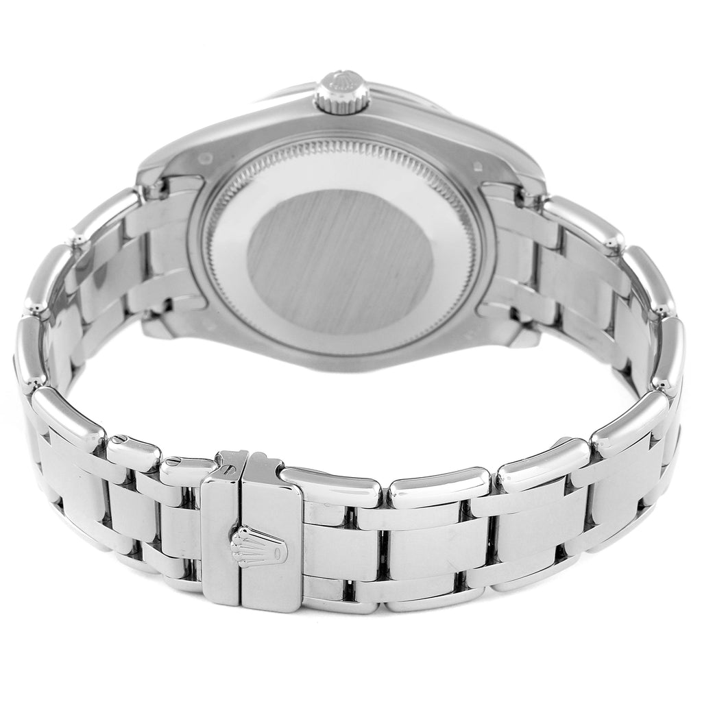 Rolex Pearlmaster Midsize White Gold Mother of Pearl Diamond Ladies Watch 81319 Box Card