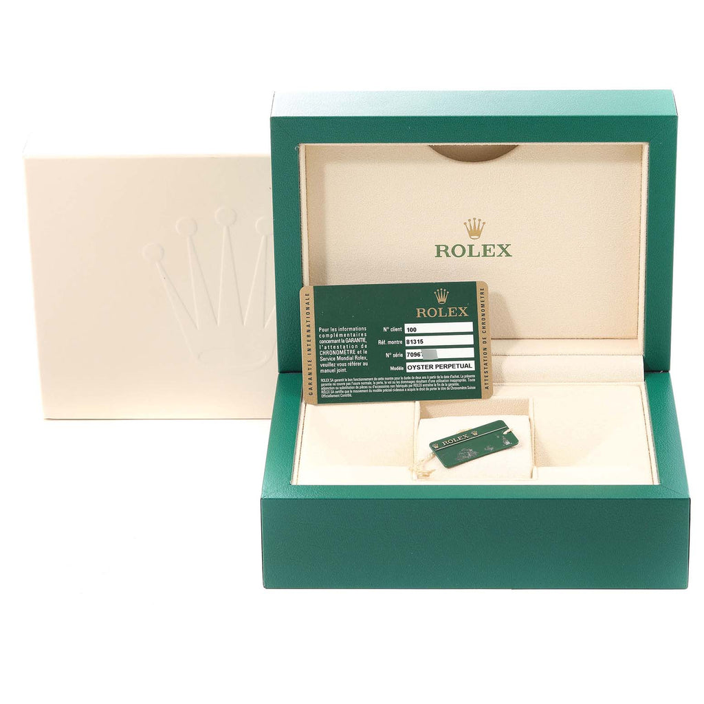 Rolex Pearlmaster Rose Gold Mother of Pearl Diamond Ladies Watch 81315 Box Card