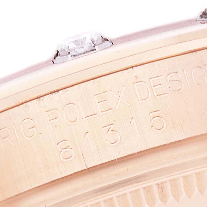 Rolex Pearlmaster Rose Gold Mother of Pearl Diamond Ladies Watch 81315 Box Card