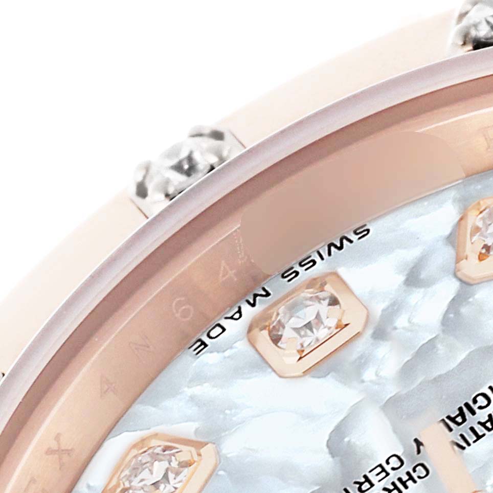 Rolex Pearlmaster Rose Gold Mother of Pearl Diamond Dial Ladies Watch 80315