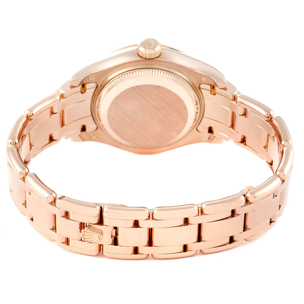 Rolex Pearlmaster Rose Gold Mother of Pearl Diamond Dial Ladies Watch 80315